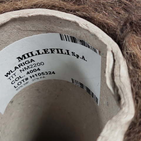 Вспушенная альпака MILLEFILI / WLARIGA коричневый секционный