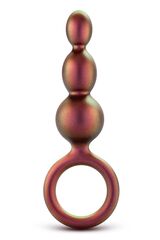 Массажер для анальной стимуляции цвета бронзы Matrix Beaded Loop Plug - 13,3 см. - 