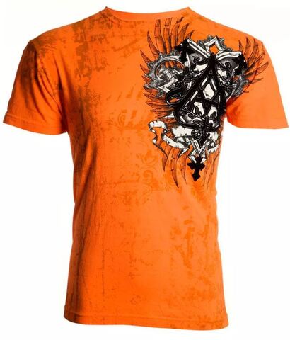 Archaic | Футболка мужская Helix Orange AM1207 от Affliction спереди