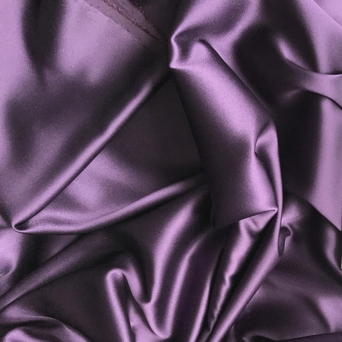 Шелк  атласный с эластаном фиолетовый 1097