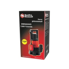 Дренажный насос QUATTRO ELEMENTI Drenaggio 1300 F Grande (1300 Вт, 25000 л/час, грязевой, 11 м) (241-819)