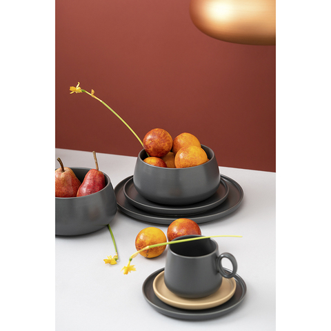 Набор тарелок 2шт 20см Tkano Essential темно-серый