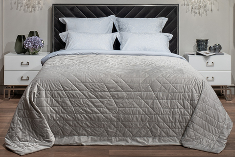 Покрывало 260x260 Garda Decor Silky Ромбо со стежкой бархатное