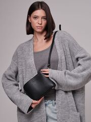 Сумка кожаная на плечо кросс-боди Deboro 30848 черный