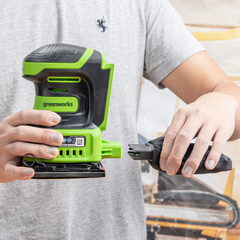 Плоская шлифмашина Greenworks G24SS14 24V аккумуляторная, без АКБ и ЗУ