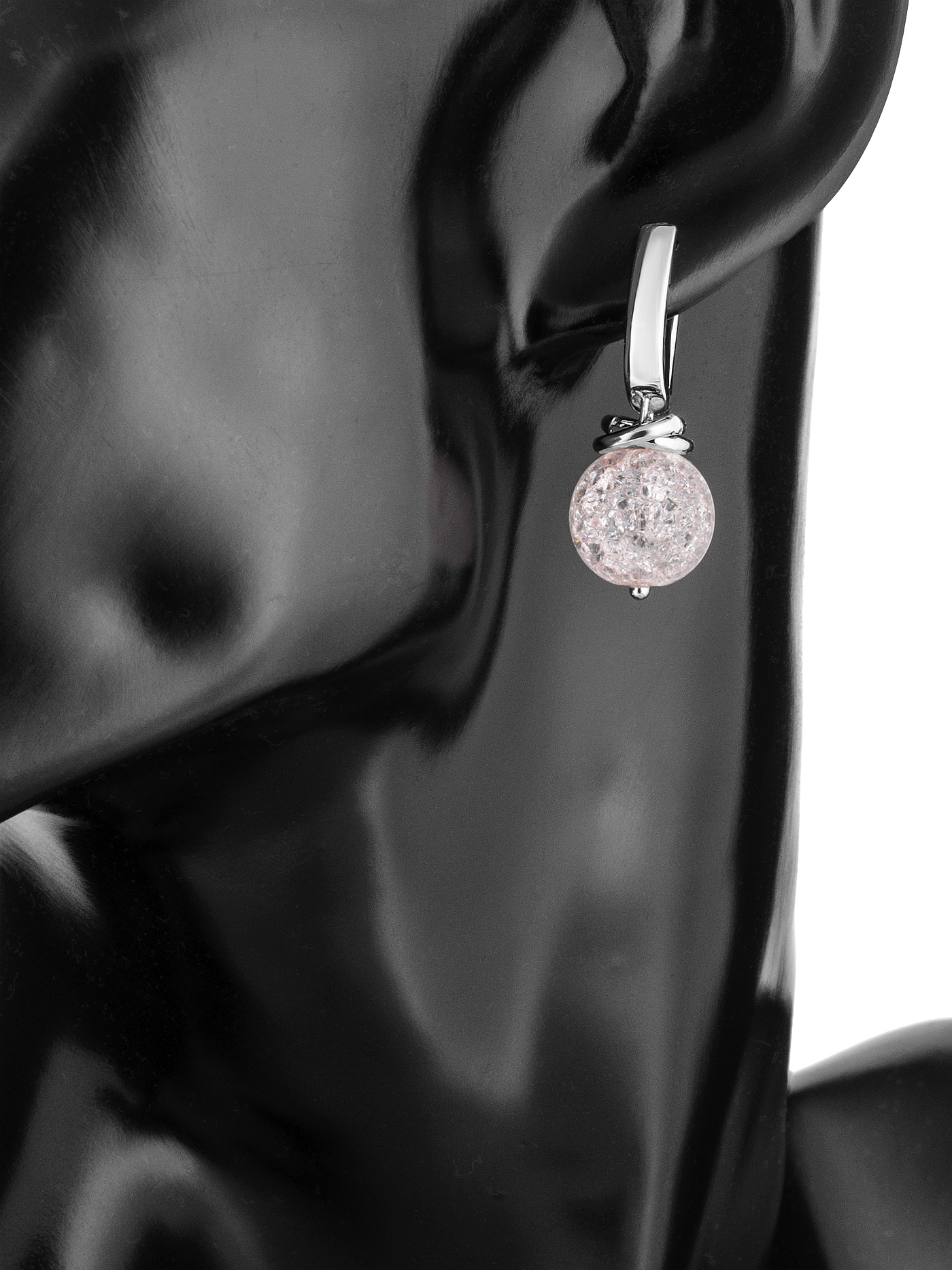 Дизайнерские серьги с кварцем