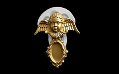 Силиконовый молд № 2049 рамка с ангелом под маленькую камею