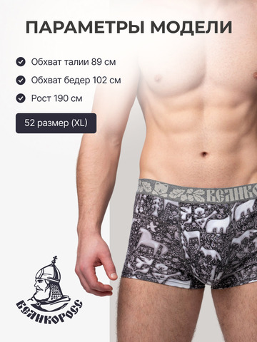 Комплект из 3-х трусов боксеров - «Ночная тайга»