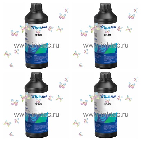 Комплект чернил Inktec UV DTF SE2 в 1 л бутылке для картриджей EPSON Head Printer (EPSON i3200 DX7 4720 XP600 Head) — 4 цвета