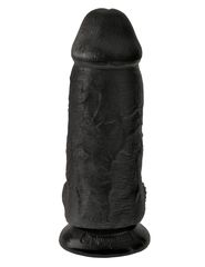 Черный фаллоимитатор на присоске Chubby - 22,9 см. - 