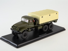 KRAZ-214 flatbed truck with awning khaki-beige 1:43 Start Scale Models (SSM)