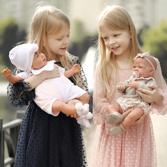 Munecas Antonio Juan Кукла младенец Оли в бежевом, 40 см, м/н (33116)