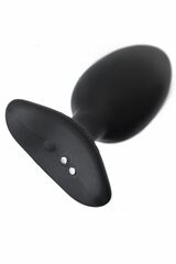 Черная анальная втулка LOVENSE Hush 2 (M) - 13,5 см. - 