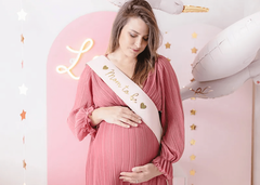 Лента для мамы (розовая) "Mom to be" 75 см
