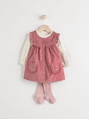 Комплект из трех предметов Next Q94-874, Розовый, Молочный