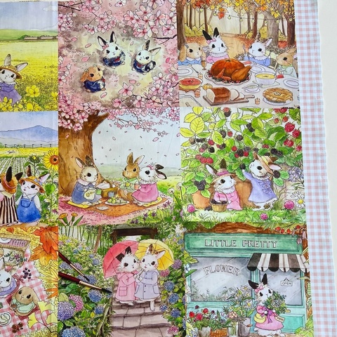 ПРЕДЗАКАЗ, МИЛЫЕ ЗАЙЧИКИ КУПОН, 2 РЯДА 50x110 cm