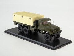 KRAZ-214 flatbed truck with awning khaki-beige 1:43 Start Scale Models (SSM)