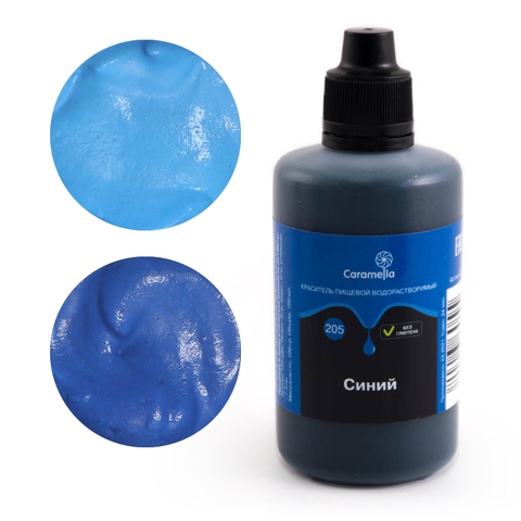 Краситель пищевой гелевый водорастворимый Caramella 205 Синий 100 г
