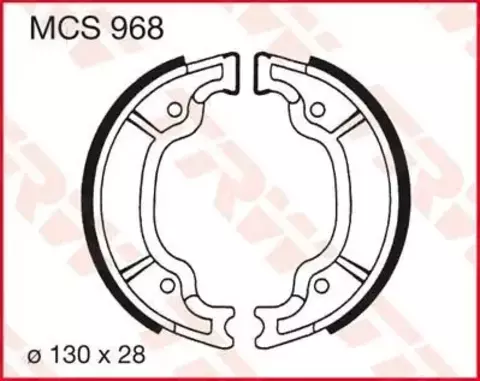 Колодки тормозные барабанные MCS968