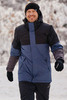Удлиненный прогулочный зимний костюм Nordski Casual Black/Denim Active мужской с высокой спинкой