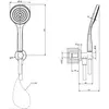 Gessi 38723#149 Gessi Emporio Emporio shower Душевой комплект, состоящий из вывода воды, держателя, шланга 1,50 м и лейки, цвет: Finox Brushed Nickel