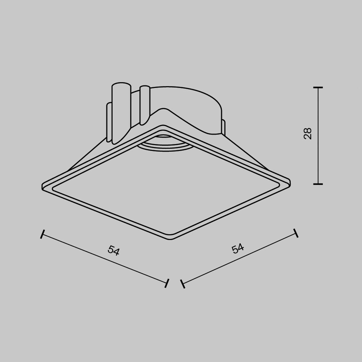 Декоративная рамка-отражатель Maytoni Technical Downlight Alfa LED Ring8-10W-SQ-W
