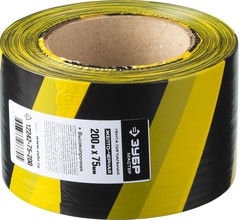 ЗУБР 75 мм, 200 м, желто-черная, сигнальная лента (12242-75-200)