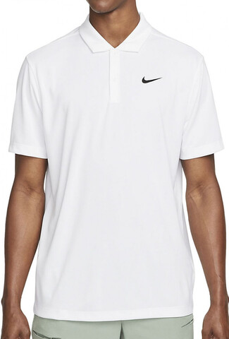 Поло теннисное Nike Men's Court Dri-Fit Solid Polo - white/black
