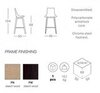 Стул полубарный с обивкой Scab Design Natural Zebra Pop, натуральный бук, серый