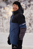 Удлиненный прогулочный зимний костюм Nordski Casual Black/Denim Active мужской с высокой спинкой