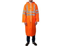 ЗУБР р.56-58, на молнии, нейлон, сигнальный цвет, плащ-дождевик, Профессионал (11617-56)