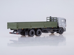 KAMAZ-65117 flatbed truck silver-dark-green 1:43 PAO KAMAZ