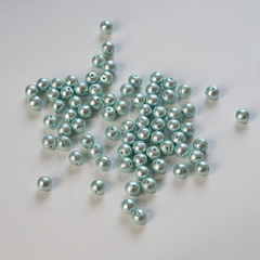 Хлопковый жемчуг, оттенок "Aqua", шар 6мм, сквозное отверстие