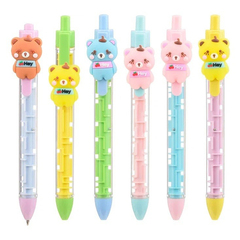 Ручка шариковая, автоматическая, Basir, синие чернила, серия "МИШКА", с лабиринтом на корпусе, 36 шт