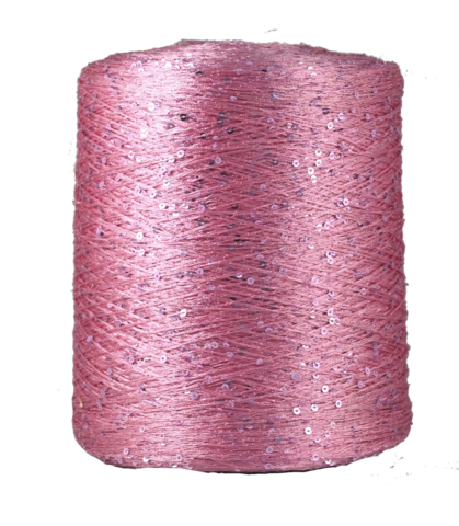 Пряжа Pailettes 3 мм 308 розовый