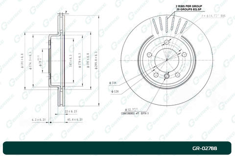 Диск тормозной G-brake  GR-02788