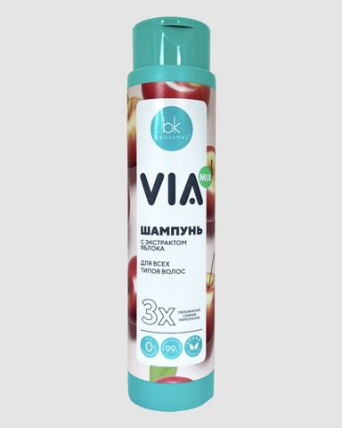VIA mix Шампунь с экстрактом яблока, 390г.