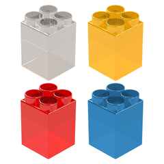 Элемент прозрачный высокий 6x6x10 см для GigaBloks 5"