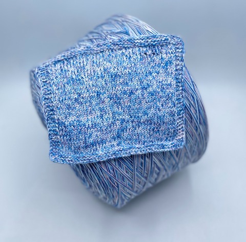 Авторская смотка (пр.Италия) 278м/100гр, меринос/вискоза/полиамид/люрекс, цвет-Морской бриз, арт.33987