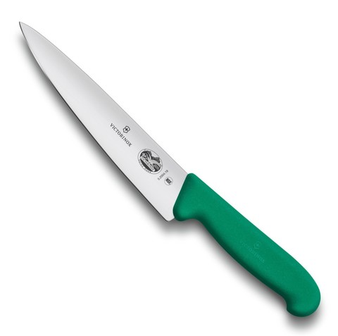 Кухонный нож Victorinox Fibrox Carving Knife разделочный, цвет зелёный (5.2004.19) лезвие 19 см.