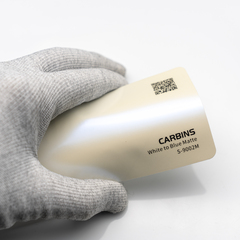 Пленка перламутровая белая с синим матовая White to Blue Matte Carbins 4 погонных метра остаток