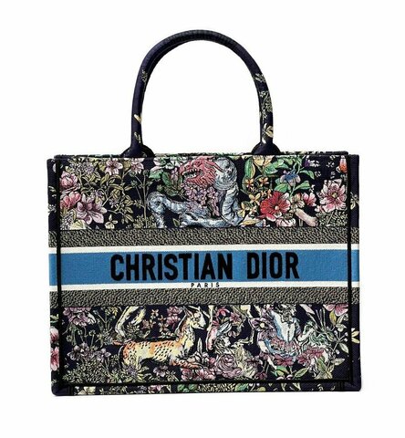 Сумка женская Dior Book Tote, модель среднего формата синий