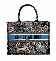 Сумка женская Dior Book Tote, модель среднего формата синий