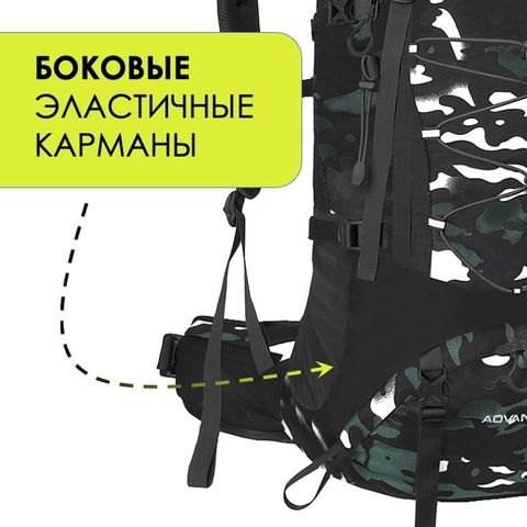 Картинка рюкзак туристический Nevo Rhino 9032(60)-NW Camo Black - 10