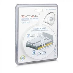 Прикроватная светодиодная лента V-TAC с датчиком движения, 3 Вт, 12 В, 4000К, IP20, SKU 2548
