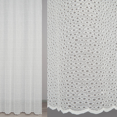 Тюль жаккард, пр-во Турция, ш. 295 см, молочный