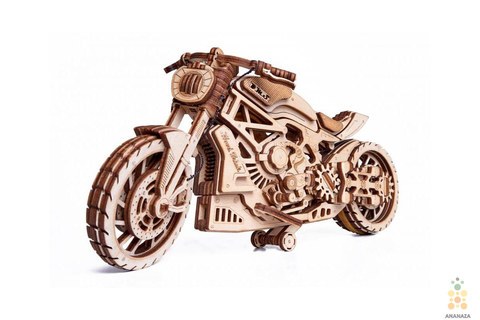 Мотоцикл DMS от Wood Trick - сборная модель, деревянный конструктор, 3D пазл