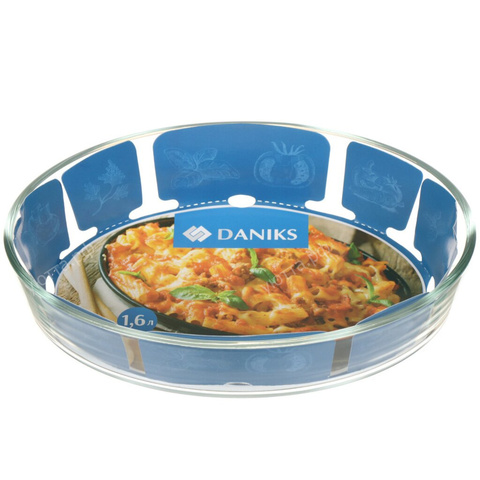 Форма для выпечки с крышкой Daniks стекло (18,5*26,7*6,2 см), 1,6л - купить