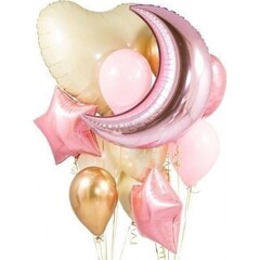 Букет шаров «Розовый Месяц»