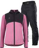 Женский ветрозащитный костюм Noname Hybrid Run Endurance 23 W Berry/Black с прямыми брюками